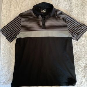 Black and Gray Under Armour Polo